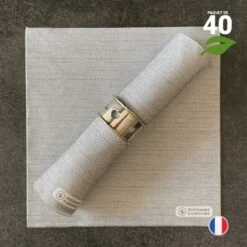 40 Serviettes Célytiss Nature Anthracites 40 Cm