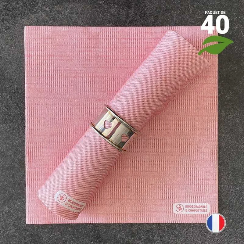 40 Serviettes Célytiss Nature Roses 40 Cm 3 40 Serviettes Célytiss Nature Roses 40 Cm