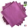 40 Serviettes Prunes Ethik Nature 40 X 40 Cm