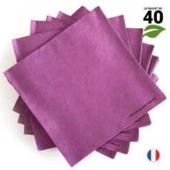 40 Serviettes Prunes Ethik Nature 40 X 40 Cm