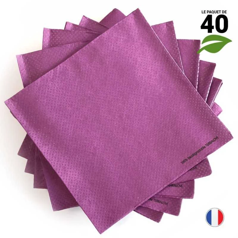 40 Serviettes Prunes Ethik Nature 40 X 40 Cm 3 40 Serviettes Prunes Ethik Nature 40 X 40 Cm