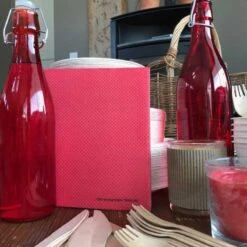 40 Serviettes Rouge Cerise Ethik Nature 40 X 40 Cm -Vacances Vaisselle Magasin serviettes ethik chic 40 x 40 rouge cerise par 40 4