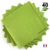 40 Serviettes Vertes Ethik Nature 40 X 40 Cm -Vacances Vaisselle Magasin serviettes ethik chic 40 x 40 vertes