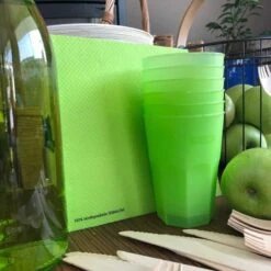 40 Serviettes Vertes Ethik Nature 40 X 40 Cm 10 40 Serviettes Vertes Ethik Nature 40 X 40 Cm -Vacances Vaisselle Magasin serviettes ethik chic 40 x 40 vertes 3