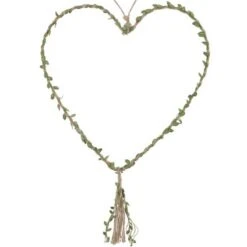 Suspension Cœur Bucolique En Corde 60 Cm -Vacances Vaisselle Magasin suspension coeur bucolique en corde 60 cm 2