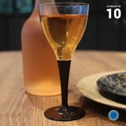 10 Verres à Pied Premium Chocolat