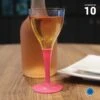 10 Verres à Pied Premium Fuchsia -Vacances Vaisselle Magasin verres a pied premium fuchsia lavables reutilisables