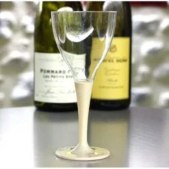 10 Verres à Pied Premium Ivoire -Vacances Vaisselle Magasin verres a pied premium ivoire lavables reutilisables 2