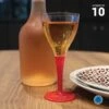 10 Verres à Pied Premium Rouge -Vacances Vaisselle Magasin verres a pied premium rouge lavables reutilisables