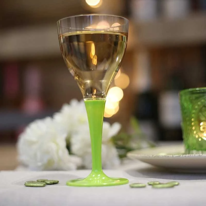 10 Verres à Pied Premium Vert Anis 4 10 Verres à Pied Premium Vert Anis – Image 2