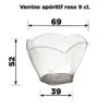 25 Verrines Apéritive Rose 9 Cl -Vacances Vaisselle Magasin verrine aperitive rose 9 cl recyclable reutilisable par 25