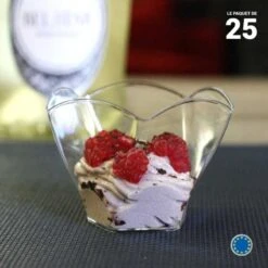 25 Verrines Apéritive Rose 9 Cl -Vacances Vaisselle Magasin verrine aperitive rose 9 cl recyclable reutilisable par 25 6