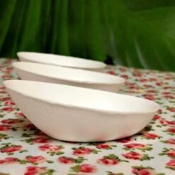 50 Verrines Ovales Biseautées Fibres Naturelles -Vacances Vaisselle Magasin verrine biodegradable ovale biseautee par 50 3