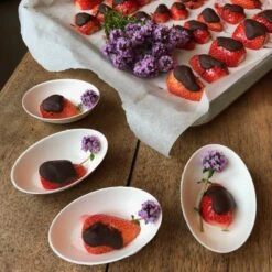 50 Verrines Ovales Biseautées Fibres Naturelles -Vacances Vaisselle Magasin verrine biodegradable ovale biseautee par 50 4