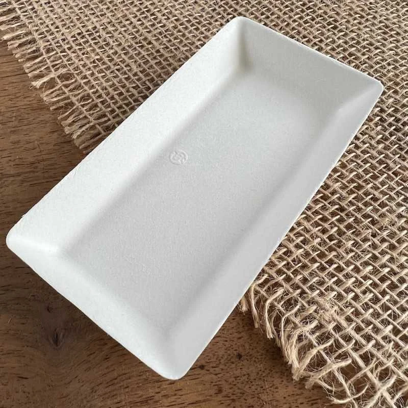 50 Mini-assiettes Verrines Nature Rectangle 13 X 6,6 Cm 4 50 Mini-assiettes Verrines Nature Rectangle 13 X 6,6 Cm – Image 2