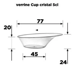 50 Verrines Cup Cristal 5 Cl -Vacances Vaisselle Magasin verrine cup cristal 5cl recyclable reutilisable par 50 4