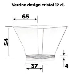 25 Verrines Design Cristal 12 Cl 21 25 Verrines Design Cristal 12 Cl -Vacances Vaisselle Magasin verrine design cristal 12 cl recyclable reutilisable par 25 9