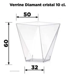 25 Verrines Diamant Cristal 10 Cl 23 25 Verrines Diamant Cristal 10 Cl -Vacances Vaisselle Magasin verrine diamant cristal 10cl recyclable reutilisable par 25 10